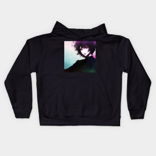 Watercolor Woman in Black Kids Hoodie